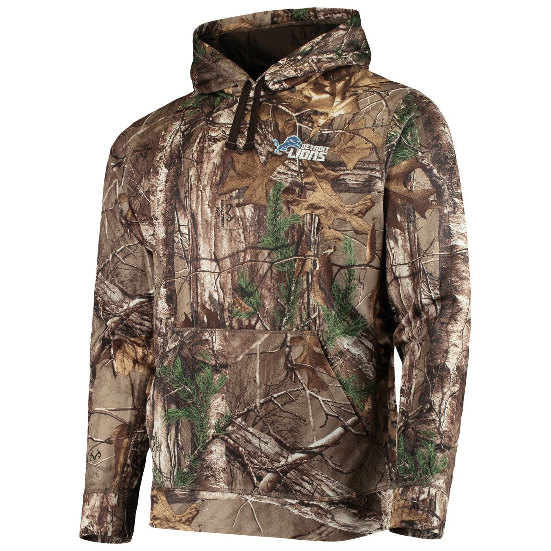 Detroit Lions Dunbrooke Circle Champion Tech Fleece Pullover Hoodie Realtree Camo