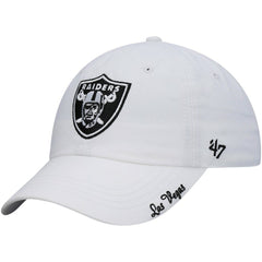 47 brand Las Vegas Raiders '47 Women's Miata Clean Up Primary Adjustable Hat White