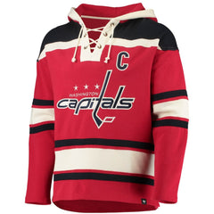Alexander Ovechkin Washington Capitals '47 Player Name & Number Lacer Pullover Hoodie - Red - NHL 3848265