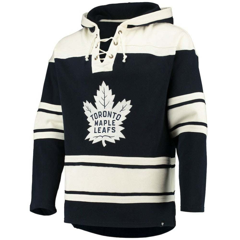 Auston Matthews Toronto Maple Leafs '47 Player Name & Number Lacer Pullover Hoodie - Blue - NHL 3848269