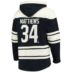 Auston Matthews Toronto Maple Leafs '47 Player Name & Number Lacer Pullover Hoodie - Blue - NHL 3848269