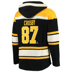 Sidney Crosby Pittsburgh Penguins '47 Player Name & Number Lacer Pullover Hoodie - Black - NHL 3848274