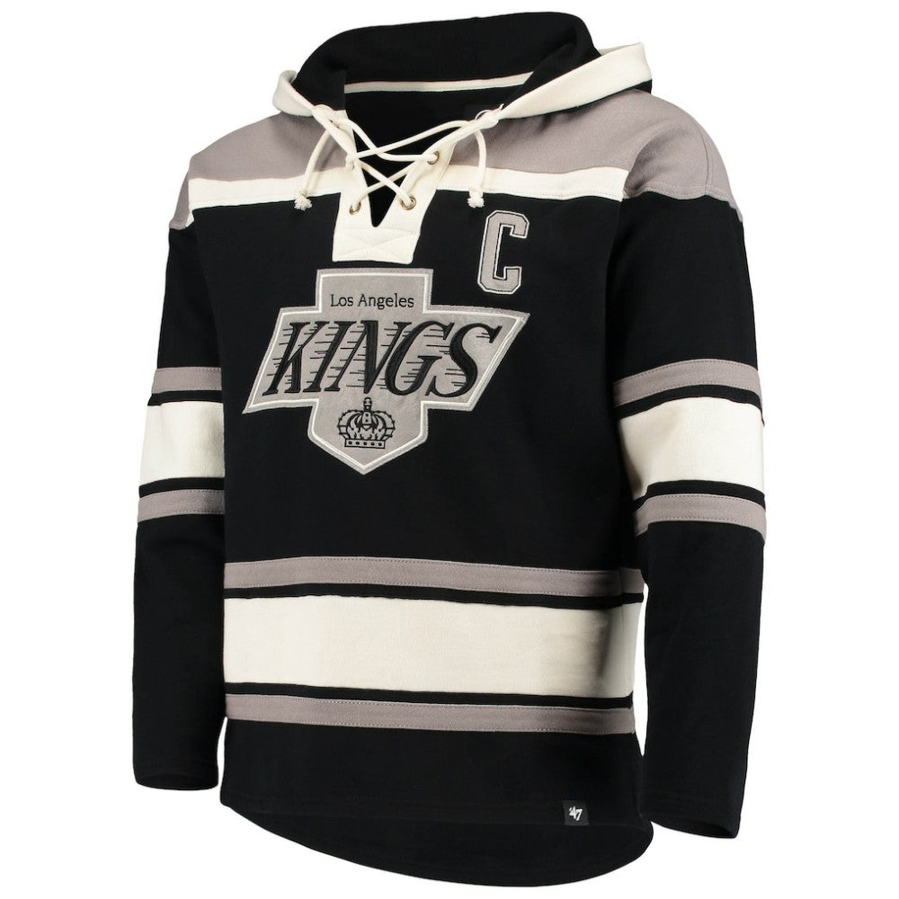 Wayne Gretzky Los Angeles Kings '47 Retired Player Name & Number Lacer Pullover Hoodie - Black - NHL 3848803