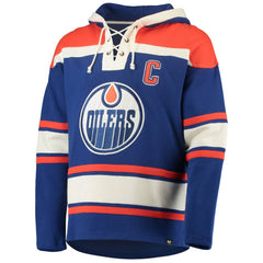 Wayne Gretzky Edmonton Oilers '47 Retired Player Name & Number Lacer Pullover Hoodie - Royal - NHL 3848806