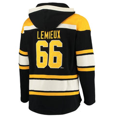 Mario Lemieux Pittsburgh Penguins '47 Retired Player Name & Number Lacer Pullover Hoodie - Black - NHL 3848807