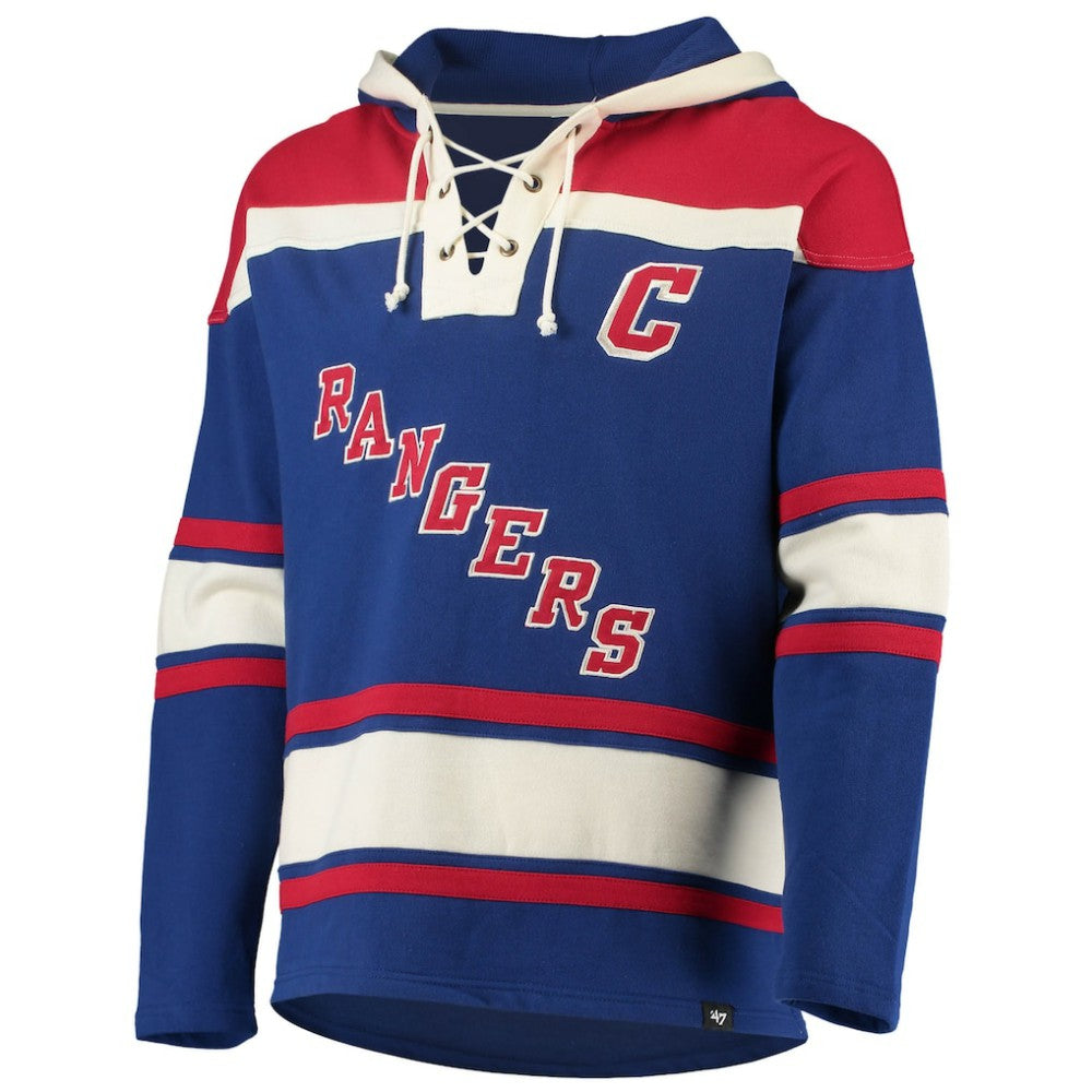 Wayne Gretzky New York Rangers '47 Retired Player Name & Number Lacer Pullover Hoodie - Blue - NHL 3848808