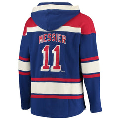 Mark Messier New York Rangers '47 Retired Player Name & Number Lacer Pullover Hoodie - Blue - NHL 3848811