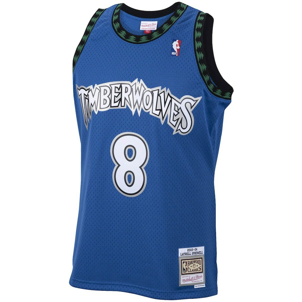 Latrell Sprewell Minnesota Timberwolves 2003/04 Hardwood Classics Swingman Jersey Blue | Mitchell & Ness for sale