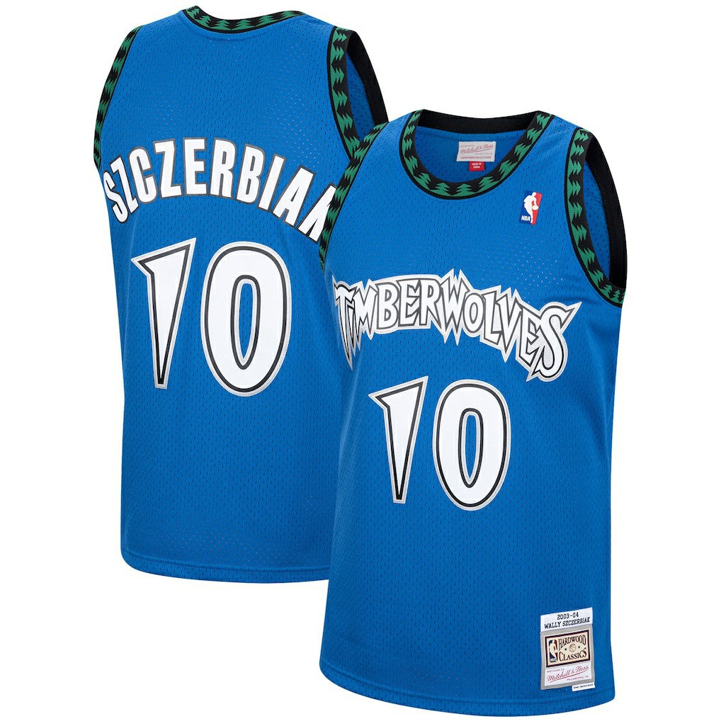 Wally Szczerbiak Minnesota Timberwolves 2003/04 Hardwood Classics Swingman Jersey Blue | Mitchell & Ness outlet