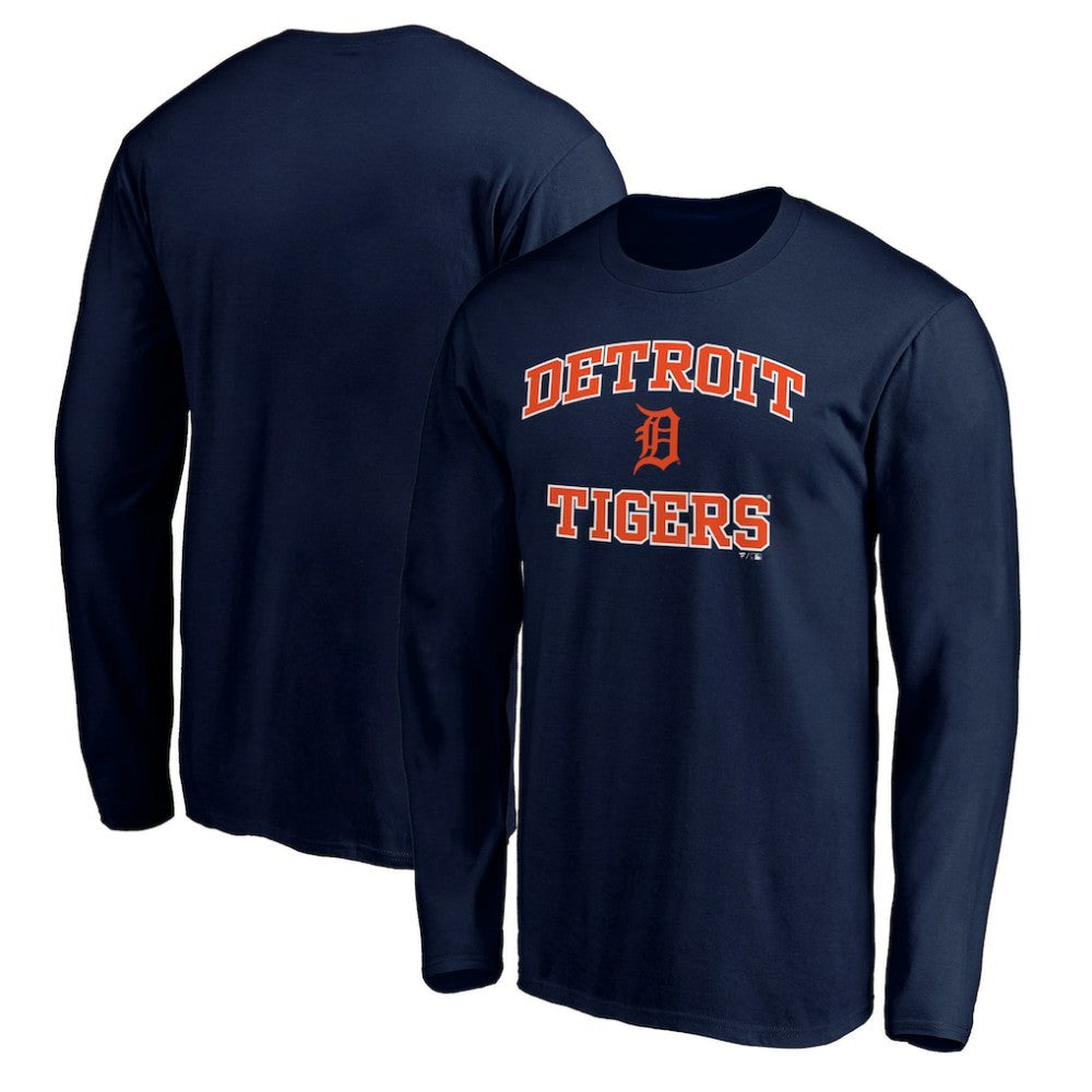 Men's Navy Detroit Tigers Team Heart & Soul Long Sleeve T-Shirt - MLB on Sale
