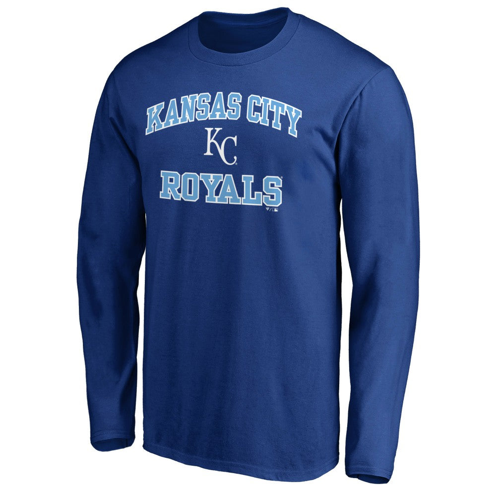 Men's Royal Kansas City Royals Team Heart & Soul Long Sleeve T-Shirt - MLB Sale