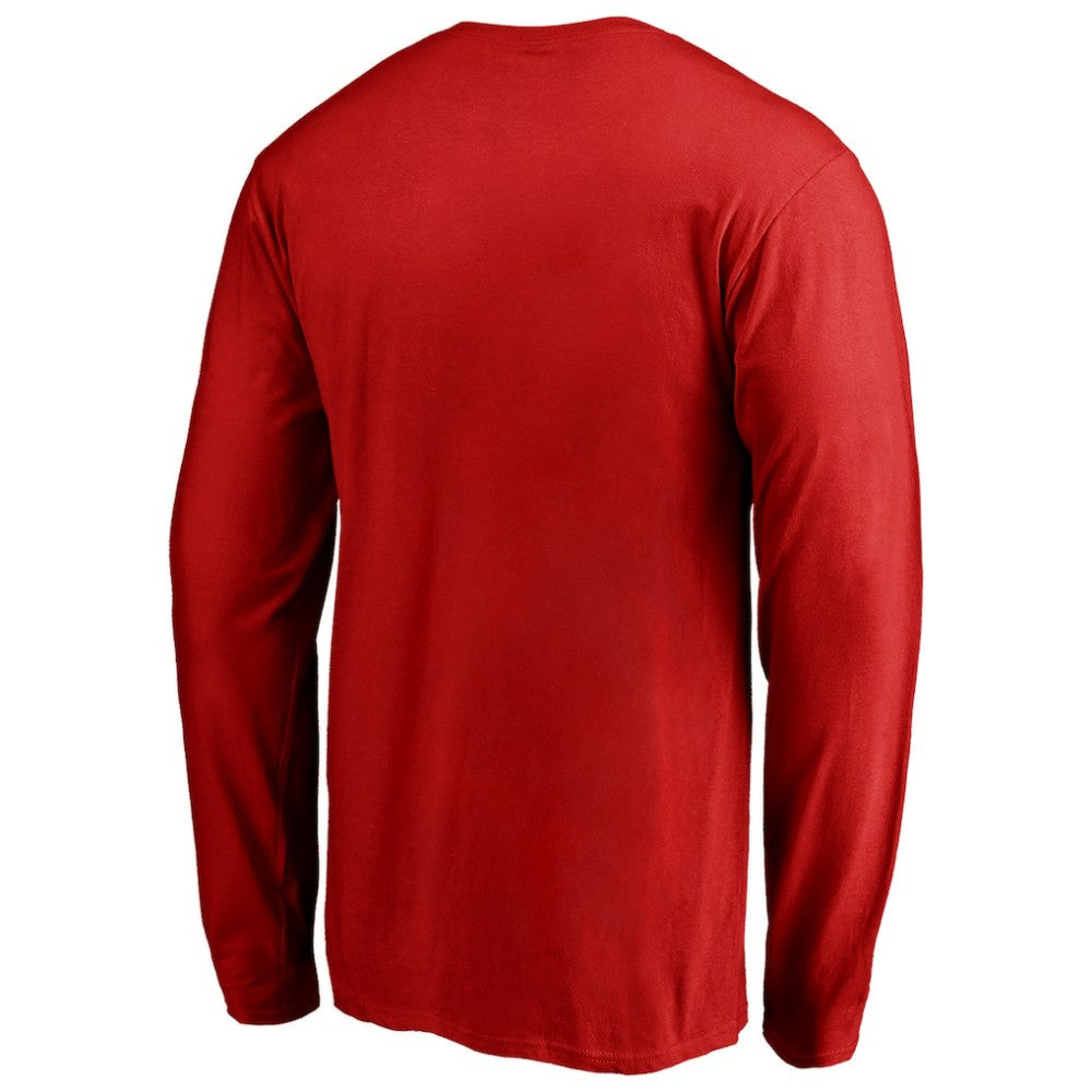Men's Red Los Angeles Angels Team Heart & Soul Long Sleeve T-Shirt - MLB Discount