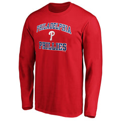 Men's Red Philadelphia Phillies Team Heart & Soul Long Sleeve T-Shirt - MLB Online