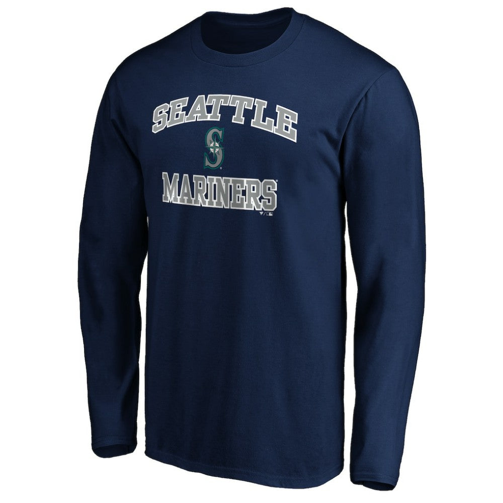 Men's Navy Seattle Mariners Team Heart & Soul Long Sleeve T-Shirt - MLB Online