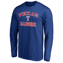 Men's Royal Texas Rangers Team Heart & Soul Long Sleeve T-Shirt - MLB Lifestyle