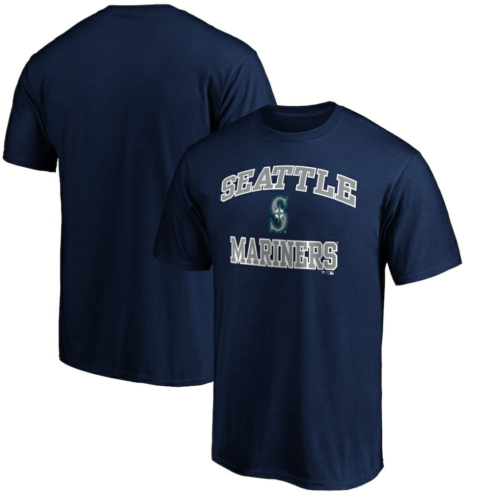 Seattle Mariners Fanatics MTO Label Heart & Soul T-Shirt - Navy - Fanatics on Sale