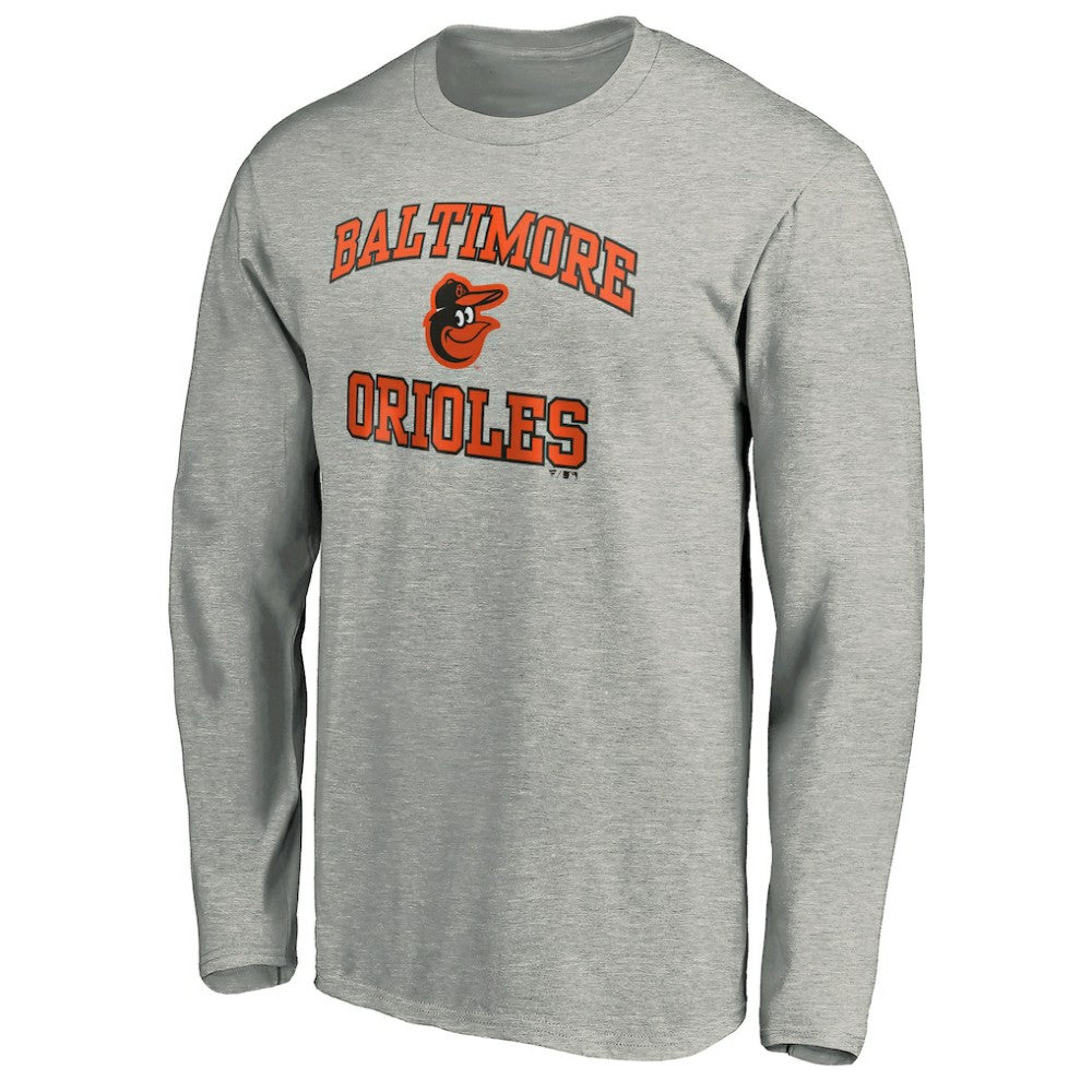 Baltimore Orioles Team Heart & Soul Long Sleeve T-Shirt - Heathered Gray - MLB Lifestyle