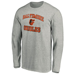 Baltimore Orioles Team Heart & Soul Long Sleeve T-Shirt - Heathered Gray - MLB Lifestyle