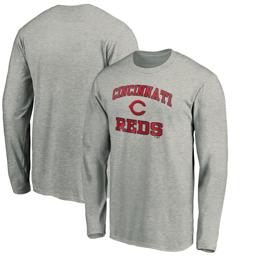 Cincinnati Reds Team Heart & Soul Long Sleeve T-Shirt - Heathered Gray - MLB Online