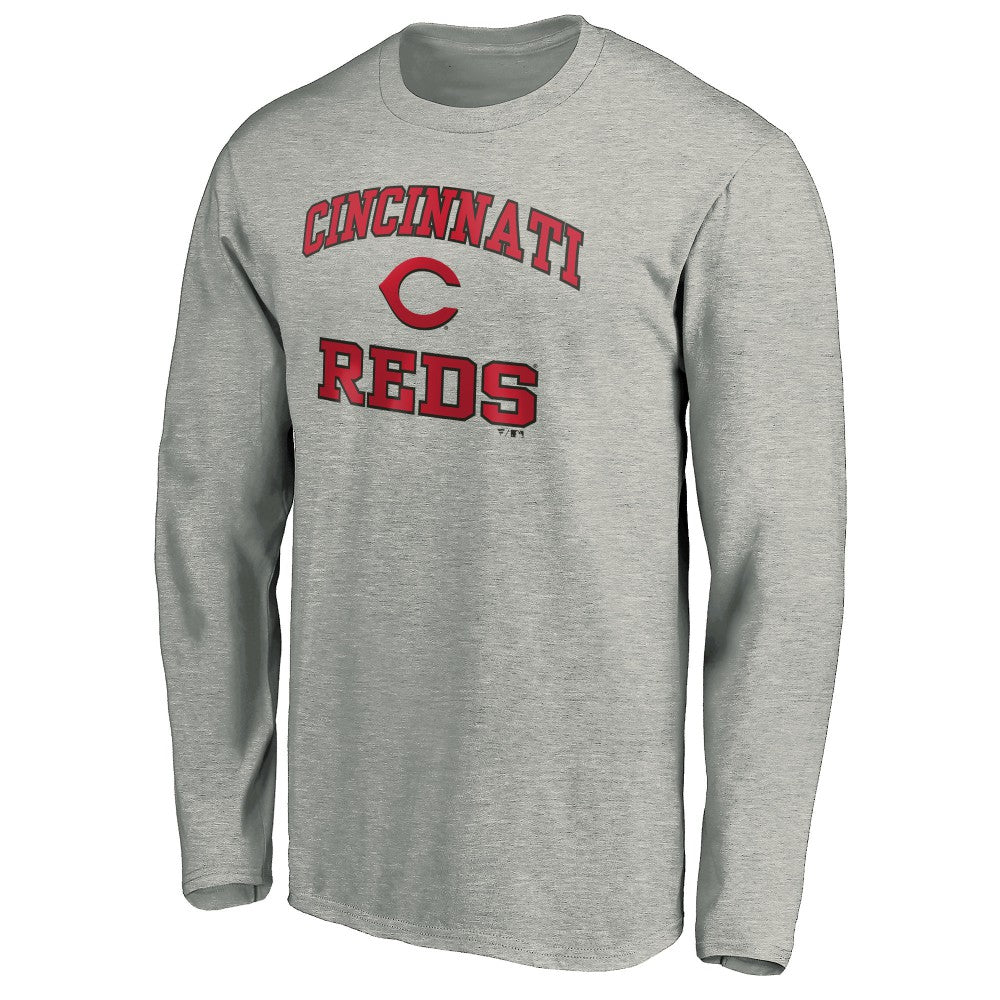 Cincinnati Reds Team Heart & Soul Long Sleeve T-Shirt - Heathered Gray - MLB Online