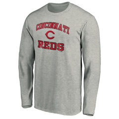Cincinnati Reds Team Heart & Soul Long Sleeve T-Shirt - Heathered Gray - MLB Online