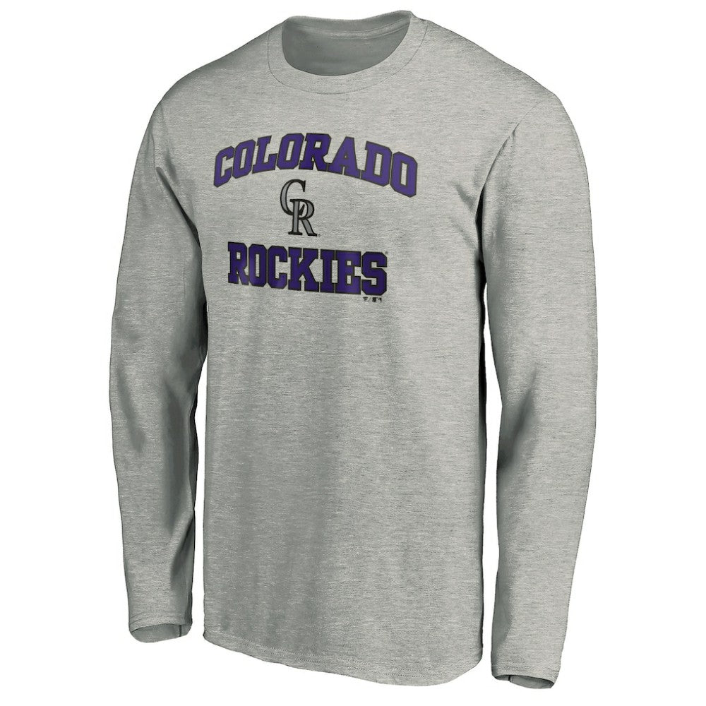 Colorado Rockies Team Heart & Soul Long Sleeve T-Shirt - Heathered Gray - MLB Discount