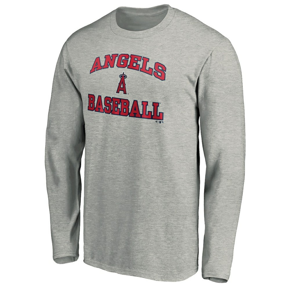 Los Angeles Angels Team Heart & Soul Long Sleeve T-Shirt - Heathered Gray - MLB Discount