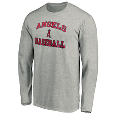 Los Angeles Angels Team Heart & Soul Long Sleeve T-Shirt - Heathered Gray - MLB Discount