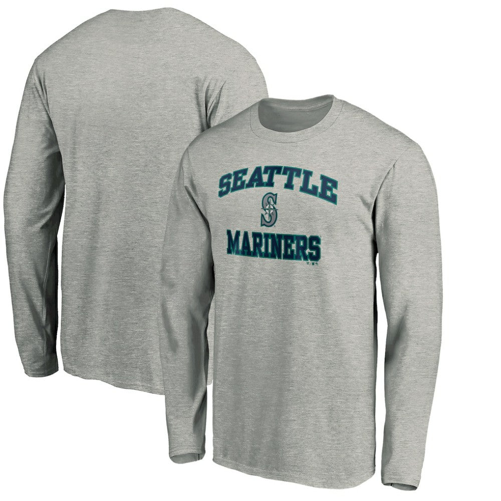 Seattle Mariners Team Heart & Soul Long Sleeve T-Shirt - Heathered Gray - MLB on Sale