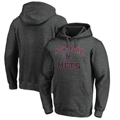 New York Mets Fanatics MTO Label Heart & Soul Pullover Hoodie - Charcoal - Fanatics on Sale