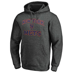 New York Mets Fanatics MTO Label Heart & Soul Pullover Hoodie - Charcoal - Fanatics on Sale