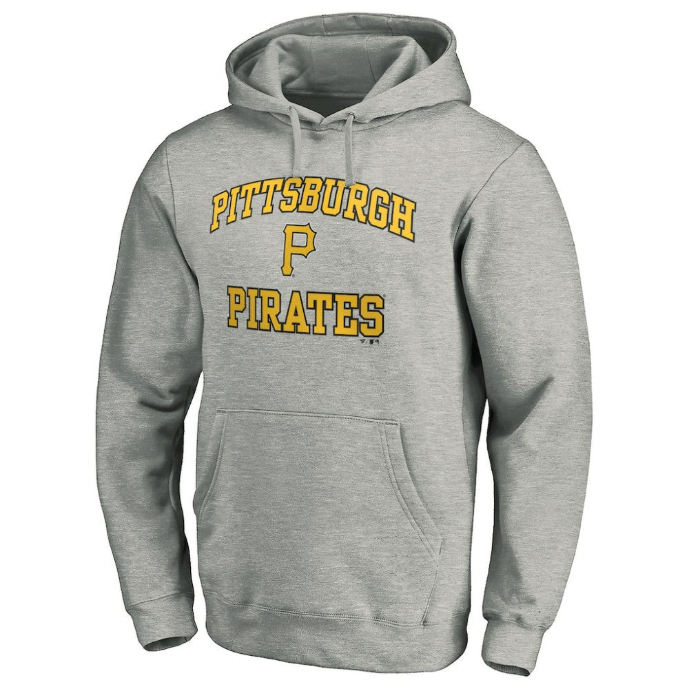 Pittsburgh Pirates Fanatics MTO Label Heart & Soul Pullover Hoodie - Heather Gray - Fanatics on Sale
