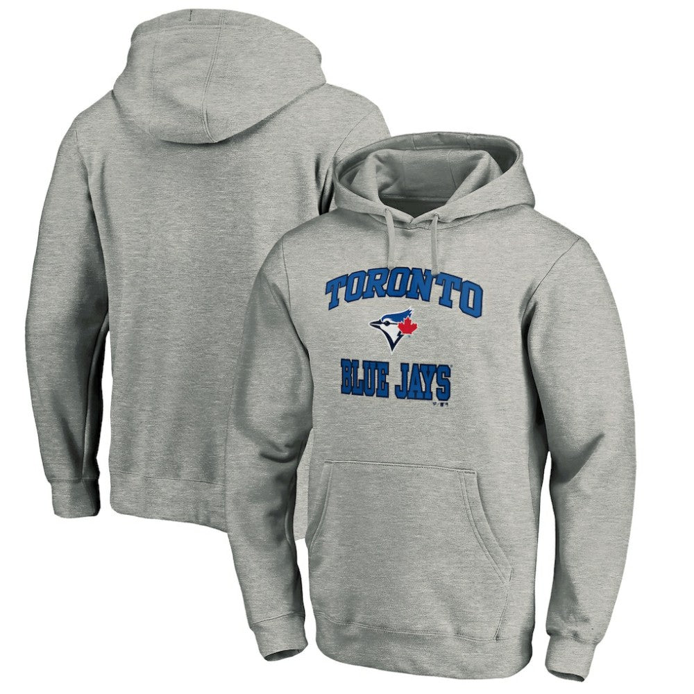 Toronto Blue Jays Fanatics MTO Label Heart & Soul Pullover Hoodie - Heather Gray - Fanatics Online
