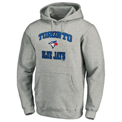 Toronto Blue Jays Fanatics MTO Label Heart & Soul Pullover Hoodie - Heather Gray - Fanatics Online