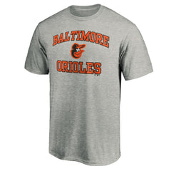 Baltimore Orioles Fanatics MTO Label Heart & Soul T-Shirt - Heather Gray - Fanatics Discount