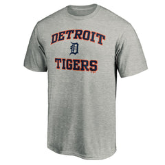 Detroit Tigers Fanatics MTO Label Heart & Soul T-Shirt - Heather Gray - Fanatics Discount
