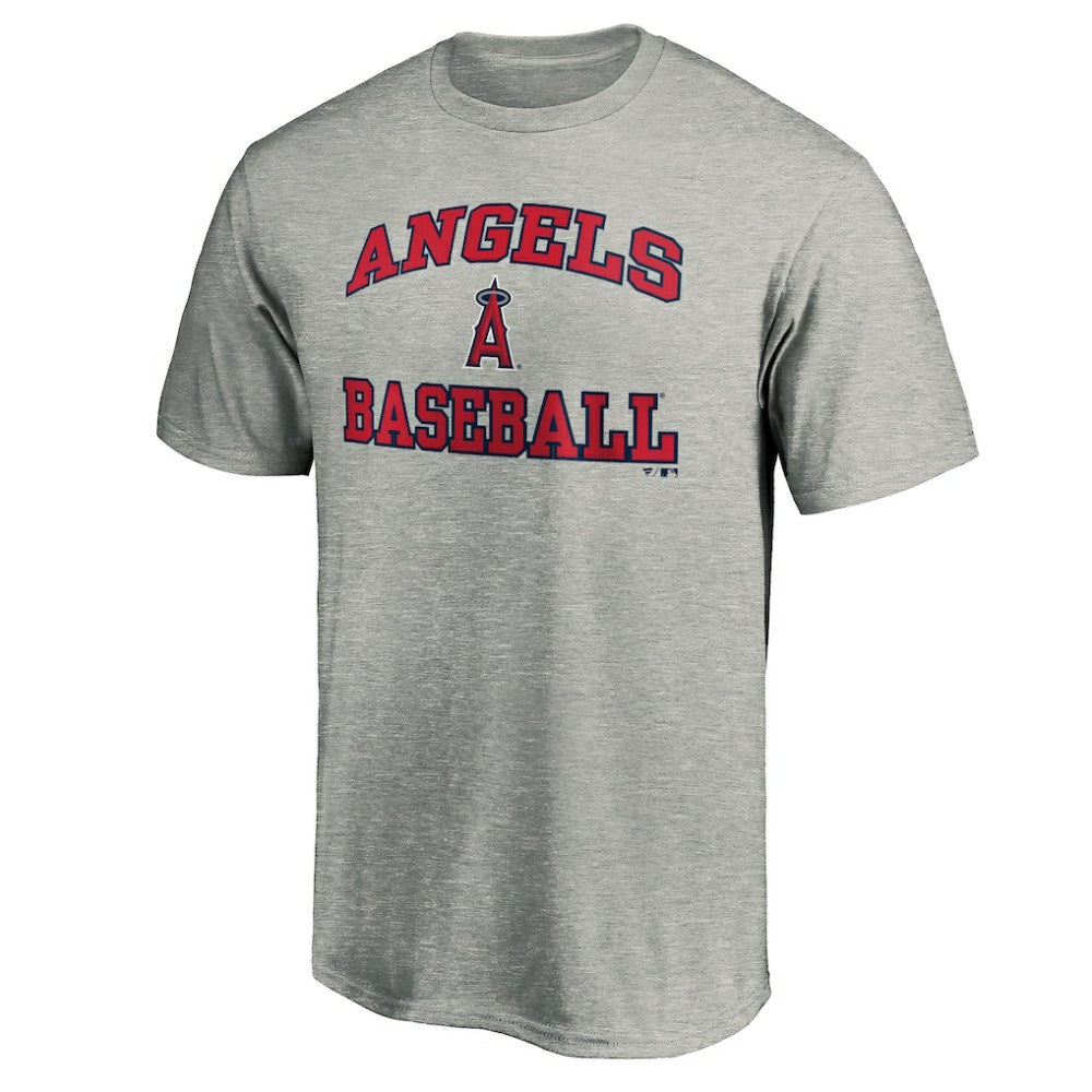 Los Angeles Angels Fanatics MTO Label Heart & Soul T-Shirt - Heather Gray - Fanatics Discount