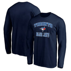 Toronto Blue Jays Team Heart & Soul Long Sleeve T-Shirt - Navy - MLB Discount