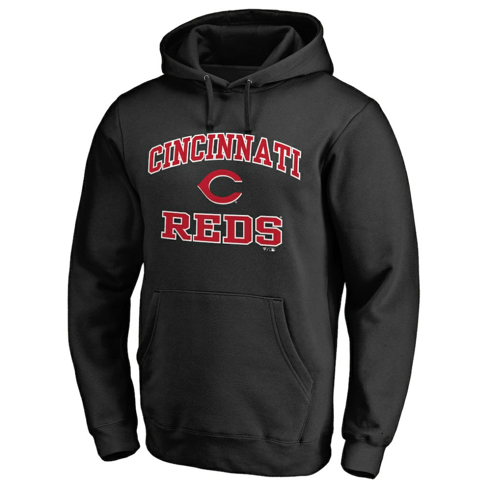Cincinnati Reds Heart & Soul Pullover Hoodie - Black - MLB Sale