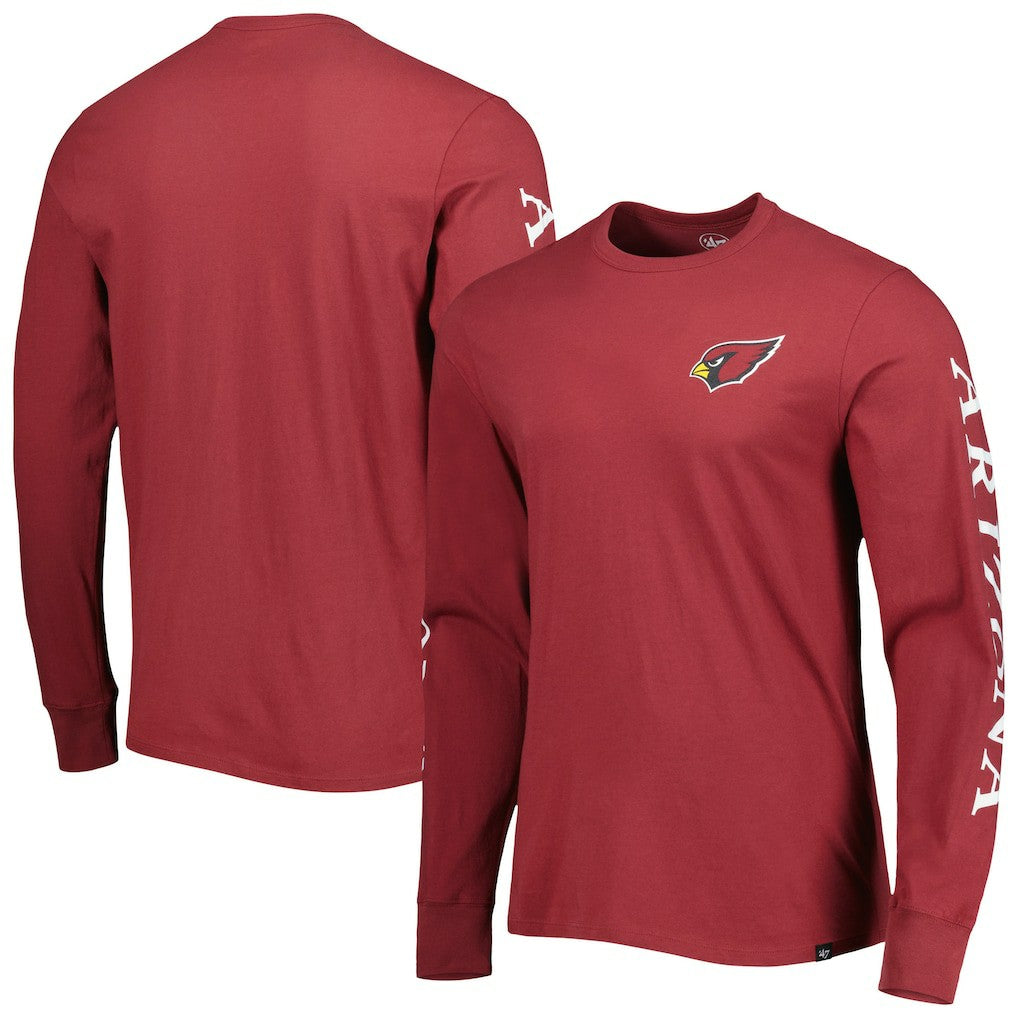 47 brand Arizona Cardinals '47 Triple Threat Franklin Long Sleeve T-Shirt Cardinal