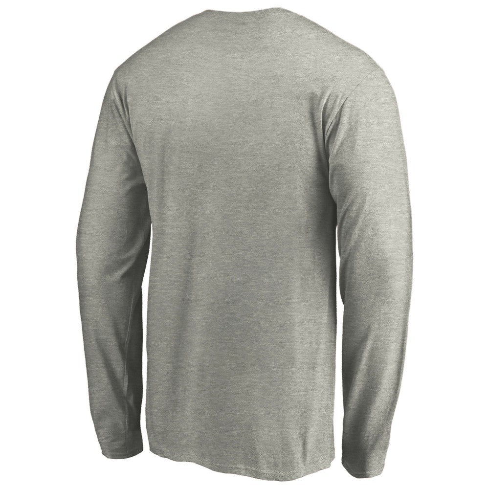 Kansas City Royals Official Team Logo Long Sleeve T-Shirt - Heather Gray - MLB Discount