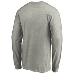 Kansas City Royals Official Team Logo Long Sleeve T-Shirt - Heather Gray - MLB Discount