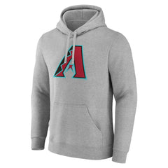 Arizona Diamondbacks Official Logo Fitted Pullover Hoodie - Heather Gray - MLB Discount