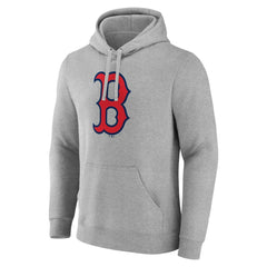 Boston Red Sox Official Logo Fitted Pullover Hoodie - Heather Gray - MLB on Sale
