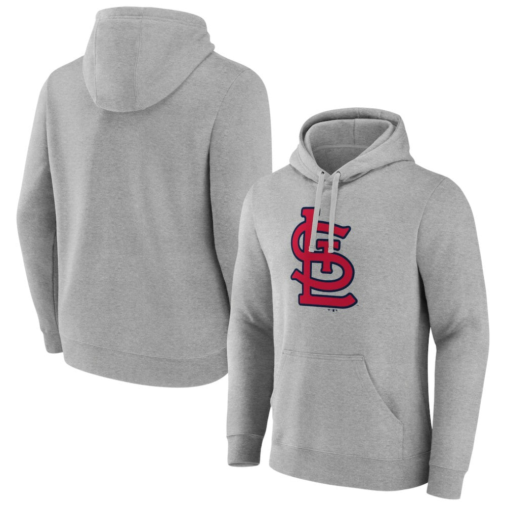St. Louis Cardinals Official Logo Fitted Pullover Hoodie - Heather Gray - MLB on Sale
