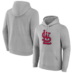 St. Louis Cardinals Official Logo Fitted Pullover Hoodie - Heather Gray - MLB on Sale