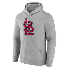 St. Louis Cardinals Official Logo Fitted Pullover Hoodie - Heather Gray - MLB on Sale