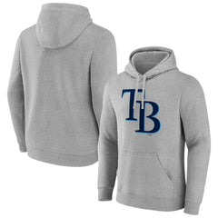 Tampa Bay Rays Official Logo Fitted Pullover Hoodie - Heather Gray - MLB Online