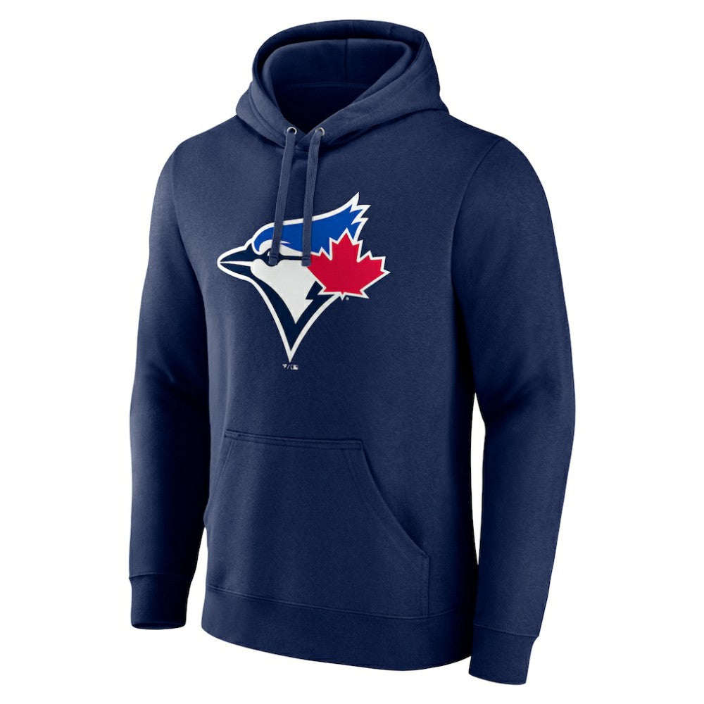 Toronto Blue Jays Official Logo Fitted Pullover Hoodie - Navy - MLB Discount