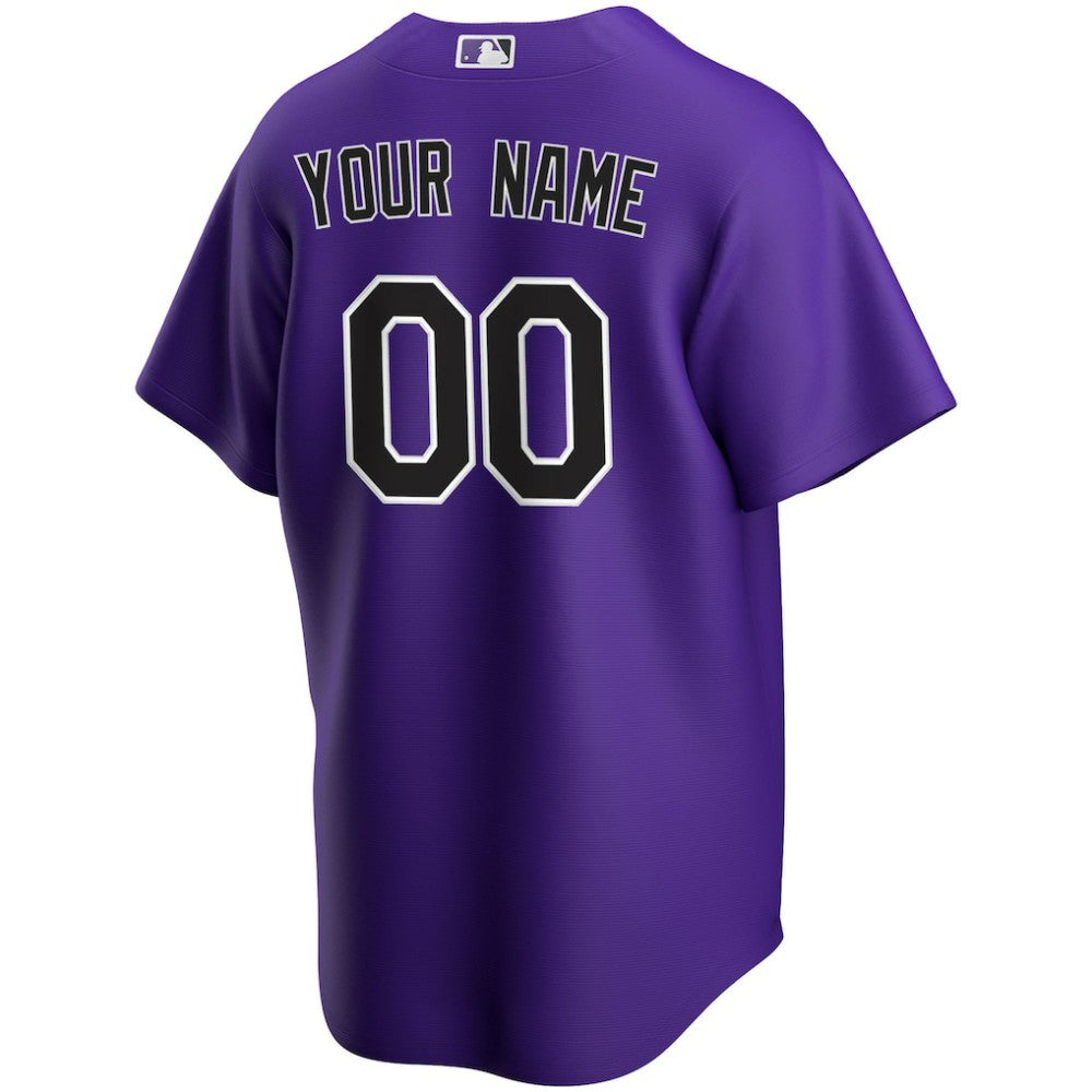 Colorado Rockies Nike Alternate Replica Custom Jersey - Purple - Nike Discount